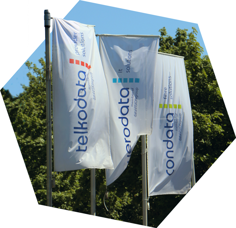 Flagge_datavisiongroup Fahnen im Wind der datavisiongroup